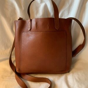 Madewell Tan Leather Crossbody Bag with Adjustable Strap